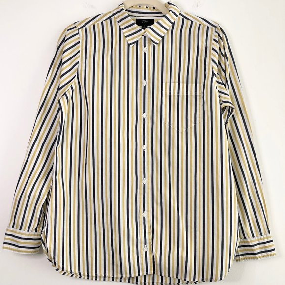 NWT J.Crew Stripe Button Up Classic Fit Boy Shirt - Picture 3 of 16